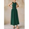 image:imagePRETTYGARDEN Maxi Dresses for Women 2026 Summer Casual Sleeveless Patchwork Flowy Vacation Sundress Knit Long Work Tank DressDark Green