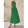 image:imagePRETTYGARDEN Maxi Dresses for Women 2026 Summer Casual Sleeveless Patchwork Flowy Vacation Sundress Knit Long Work Tank DressGreen