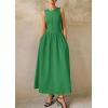 image:imagePRETTYGARDEN Maxi Dresses for Women 2026 Summer Casual Sleeveless Patchwork Flowy Vacation Sundress Knit Long Work Tank DressGreen