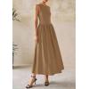image:imagePRETTYGARDEN Maxi Dresses for Women 2026 Summer Casual Sleeveless Patchwork Flowy Vacation Sundress Knit Long Work Tank DressKhaki