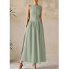 image:imagePRETTYGARDEN Maxi Dresses for Women 2026 Summer Casual Sleeveless Patchwork Flowy Vacation Sundress Knit Long Work Tank DressLight Green