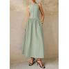 image:imagePRETTYGARDEN Maxi Dresses for Women 2026 Summer Casual Sleeveless Patchwork Flowy Vacation Sundress Knit Long Work Tank DressLight Green