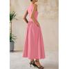 image:imagePRETTYGARDEN Maxi Dresses for Women 2026 Summer Casual Sleeveless Patchwork Flowy Vacation Sundress Knit Long Work Tank DressPink