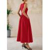 image:imagePRETTYGARDEN Maxi Dresses for Women 2026 Summer Casual Sleeveless Patchwork Flowy Vacation Sundress Knit Long Work Tank DressRed
