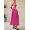 image:imagePRETTYGARDEN Maxi Dresses for Women 2026 Summer Casual Sleeveless Patchwork Flowy Vacation Sundress Knit Long Work Tank DressRose Red