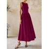 image:imagePRETTYGARDEN Maxi Dresses for Women 2026 Summer Casual Sleeveless Patchwork Flowy Vacation Sundress Knit Long Work Tank DressWine Red
