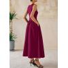 image:imagePRETTYGARDEN Maxi Dresses for Women 2026 Summer Casual Sleeveless Patchwork Flowy Vacation Sundress Knit Long Work Tank DressWine Red