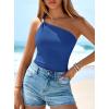 image:imagePRETTYGARDEN One Shoulder Going Out Tops for Women Trendy 2026 Summer Y2K Clothes Sleeveless Fitted Spring Fashion ShirtsRoyal Blue