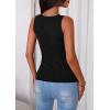 image:imagePRETTYGARDEN Sleeveless Button Down Shirts for Women Summer 2026 Going Out Ribbed Knit Tank Tops Y2K Clothes Trendy Vest TopsBlack