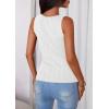 image:imagePRETTYGARDEN Sleeveless Button Down Shirts for Women Summer 2026 Going Out Ribbed Knit Tank Tops Y2K Clothes Trendy Vest TopsWhite