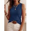 image:imagePRETTYGARDEN Sleeveless Sweater Tops for Women 2026 Summer Dressy Ribbed Tank Tops Spring Business Casual Work Shirts BlousesDark Blue