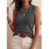 image:imagePRETTYGARDEN Sleeveless Sweater Tops for Women 2026 Summer Dressy Ribbed Tank Tops Spring Business Casual Work Shirts BlousesDark Grey