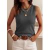 image:imagePRETTYGARDEN Sleeveless Sweater Tops for Women 2026 Summer Dressy Ribbed Tank Tops Spring Business Casual Work Shirts BlousesDark Grey
