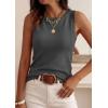 image:imagePRETTYGARDEN Sleeveless Sweater Tops for Women 2026 Summer Dressy Ribbed Tank Tops Spring Business Casual Work Shirts BlousesDark Grey