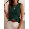 image:imagePRETTYGARDEN Sleeveless Sweater Tops for Women 2026 Summer Dressy Ribbed Tank Tops Spring Business Casual Work Shirts BlousesForest Green