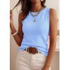 image:imagePRETTYGARDEN Sleeveless Sweater Tops for Women 2026 Summer Dressy Ribbed Tank Tops Spring Business Casual Work Shirts BlousesLight Blue
