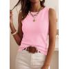 image:imagePRETTYGARDEN Sleeveless Sweater Tops for Women 2026 Summer Dressy Ribbed Tank Tops Spring Business Casual Work Shirts BlousesPink