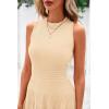 image:imagePRETTYGARDEN Spring Casual Dresses for Women 2026 Summer Business Work Midi Sleeveless A Line Pleated Cocktail DressApricot