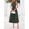 image:imagePRETTYGARDEN Spring Casual Dresses for Women 2026 Summer Business Work Midi Sleeveless A Line Pleated Cocktail DressArmy Green