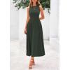 image:imagePRETTYGARDEN Spring Casual Dresses for Women 2026 Summer Business Work Midi Sleeveless A Line Pleated Cocktail DressArmy Green