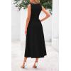 image:imagePRETTYGARDEN Spring Casual Dresses for Women 2026 Summer Business Work Midi Sleeveless A Line Pleated Cocktail DressBlack