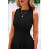image:imagePRETTYGARDEN Spring Casual Dresses for Women 2026 Summer Business Work Midi Sleeveless A Line Pleated Cocktail DressBlack