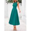 image:imagePRETTYGARDEN Spring Casual Dresses for Women 2026 Summer Business Work Midi Sleeveless A Line Pleated Cocktail DressBlue Green