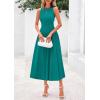 image:imagePRETTYGARDEN Spring Casual Dresses for Women 2026 Summer Business Work Midi Sleeveless A Line Pleated Cocktail DressBlue Green