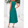 image:imagePRETTYGARDEN Spring Casual Dresses for Women 2026 Summer Business Work Midi Sleeveless A Line Pleated Cocktail DressBlue Green