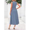 image:imagePRETTYGARDEN Spring Casual Dresses for Women 2026 Summer Business Work Midi Sleeveless A Line Pleated Cocktail DressBlue Grey