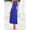 image:imagePRETTYGARDEN Spring Casual Dresses for Women 2026 Summer Business Work Midi Sleeveless A Line Pleated Cocktail DressBrilliant Blue