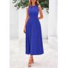 image:imagePRETTYGARDEN Spring Casual Dresses for Women 2026 Summer Business Work Midi Sleeveless A Line Pleated Cocktail DressBrilliant Blue