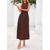 image:imagePRETTYGARDEN Spring Casual Dresses for Women 2026 Summer Business Work Midi Sleeveless A Line Pleated Cocktail DressBrown
