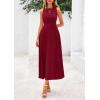 image:imagePRETTYGARDEN Spring Casual Dresses for Women 2026 Summer Business Work Midi Sleeveless A Line Pleated Cocktail DressBurgundy