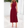 image:imagePRETTYGARDEN Spring Casual Dresses for Women 2026 Summer Business Work Midi Sleeveless A Line Pleated Cocktail DressBurgundy