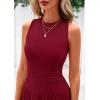 image:imagePRETTYGARDEN Spring Casual Dresses for Women 2026 Summer Business Work Midi Sleeveless A Line Pleated Cocktail DressBurgundy