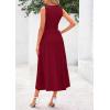 image:imagePRETTYGARDEN Spring Casual Dresses for Women 2026 Summer Business Work Midi Sleeveless A Line Pleated Cocktail DressBurgundy