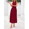 image:imagePRETTYGARDEN Spring Casual Dresses for Women 2026 Summer Business Work Midi Sleeveless A Line Pleated Cocktail DressBurgundy