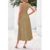 image:imagePRETTYGARDEN Spring Casual Dresses for Women 2026 Summer Business Work Midi Sleeveless A Line Pleated Cocktail DressCamel