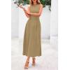 image:imagePRETTYGARDEN Spring Casual Dresses for Women 2026 Summer Business Work Midi Sleeveless A Line Pleated Cocktail DressCamel