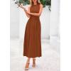 image:imagePRETTYGARDEN Spring Casual Dresses for Women 2026 Summer Business Work Midi Sleeveless A Line Pleated Cocktail DressCaramel