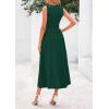 image:imagePRETTYGARDEN Spring Casual Dresses for Women 2026 Summer Business Work Midi Sleeveless A Line Pleated Cocktail DressDark Green