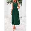image:imagePRETTYGARDEN Spring Casual Dresses for Women 2026 Summer Business Work Midi Sleeveless A Line Pleated Cocktail DressDark Green
