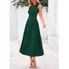image:imagePRETTYGARDEN Spring Casual Dresses for Women 2026 Summer Business Work Midi Sleeveless A Line Pleated Cocktail DressDark Green