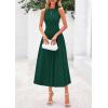 image:imagePRETTYGARDEN Spring Casual Dresses for Women 2026 Summer Business Work Midi Sleeveless A Line Pleated Cocktail DressDark Green
