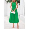 image:imagePRETTYGARDEN Spring Casual Dresses for Women 2026 Summer Business Work Midi Sleeveless A Line Pleated Cocktail DressGreen
