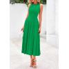 image:imagePRETTYGARDEN Spring Casual Dresses for Women 2026 Summer Business Work Midi Sleeveless A Line Pleated Cocktail DressGreen