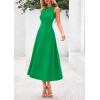 image:imagePRETTYGARDEN Spring Casual Dresses for Women 2026 Summer Business Work Midi Sleeveless A Line Pleated Cocktail DressGreen