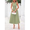 image:imagePRETTYGARDEN Spring Casual Dresses for Women 2026 Summer Business Work Midi Sleeveless A Line Pleated Cocktail DressMist Green