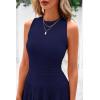 image:imagePRETTYGARDEN Spring Casual Dresses for Women 2026 Summer Business Work Midi Sleeveless A Line Pleated Cocktail DressNavy
